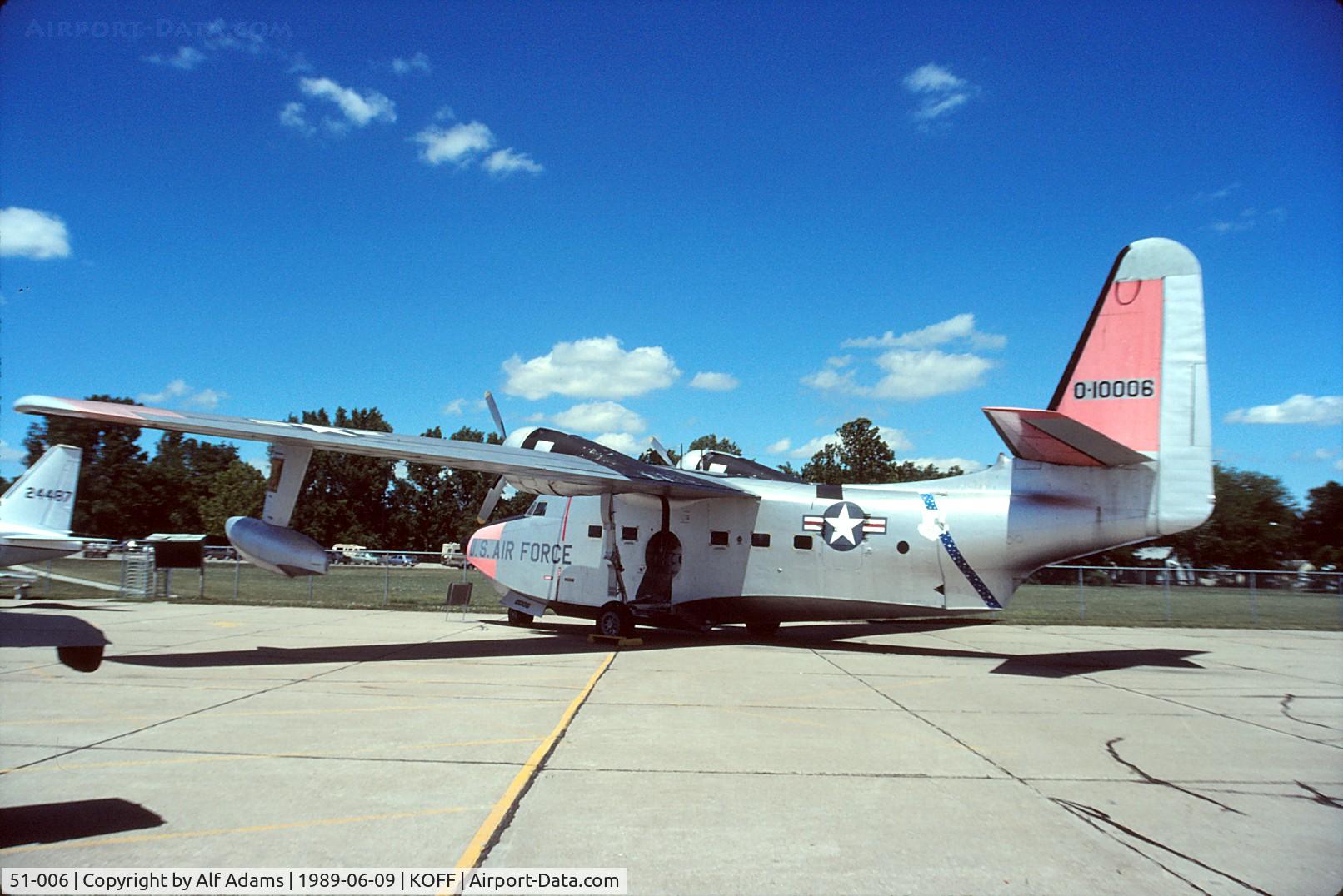 51-006, 1951 Grumman HU-16B Albatross C/N G-79, At the old Strategic Air Command Museum, Omaha, Nebraska in 1989.