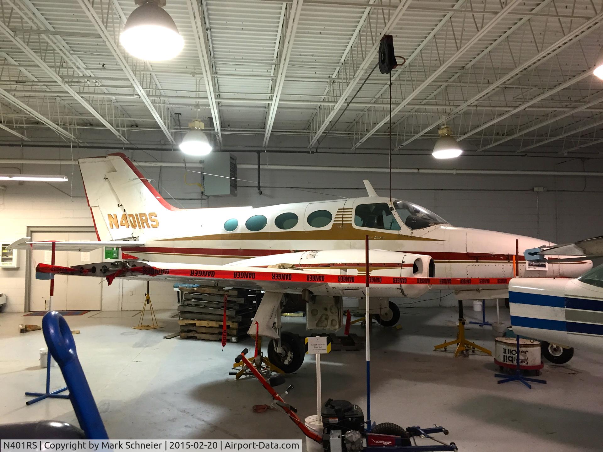 N401RS, 1967 Cessna 401 C/N 401-0073, Being used at the Chesapeake Aviation Institute of Maintenance.