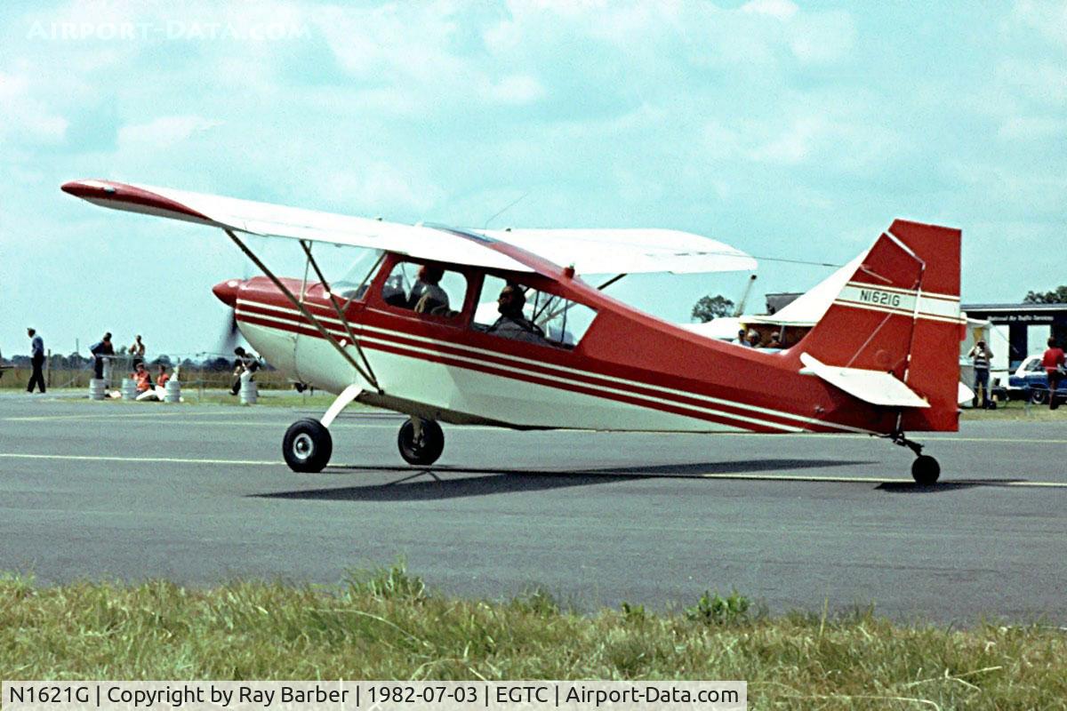 N1621G, 1968 Champion 7KCAB C/N 124, Champion 7KCAB Citabria [124] Cranfield~G 03/07/1982. From a slide.