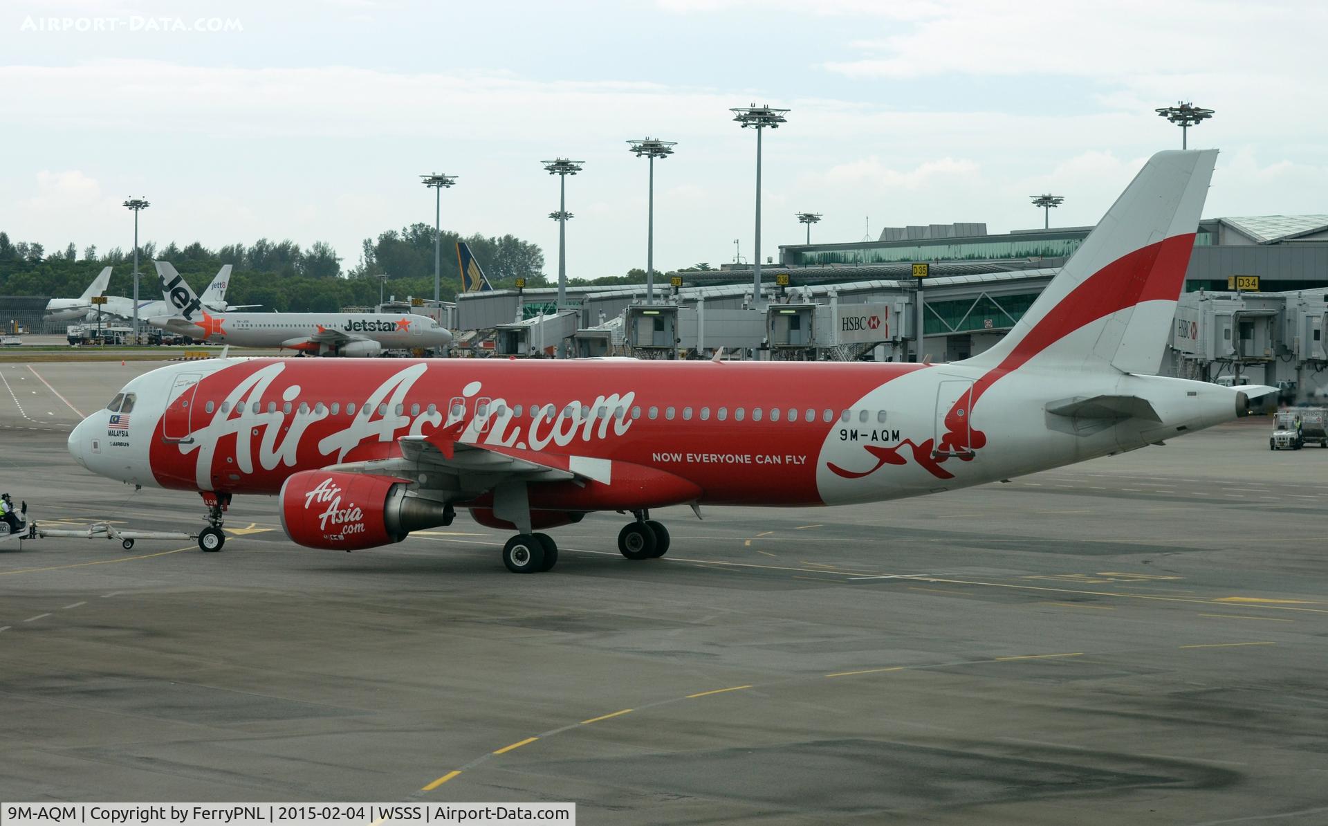 9M-AQM, 2012 Airbus A320-216 C/N 5149, Air Asia A320 pushed back.
