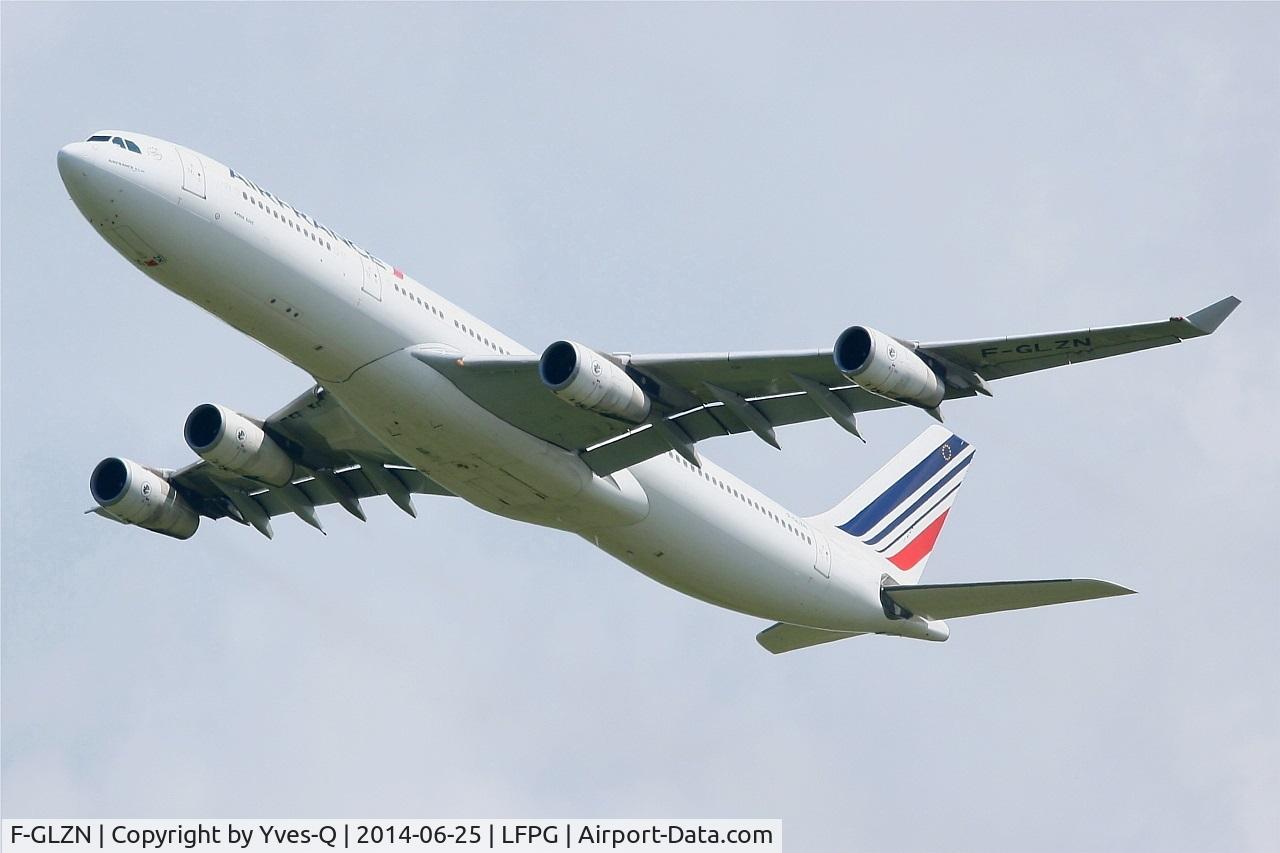 F-GLZN, 1998 Airbus A340-313X C/N 245, Airbus A340-313X, Take-off Rwy 27L, Roissy Charles De Gaulle Airport (LFPG-CDG)