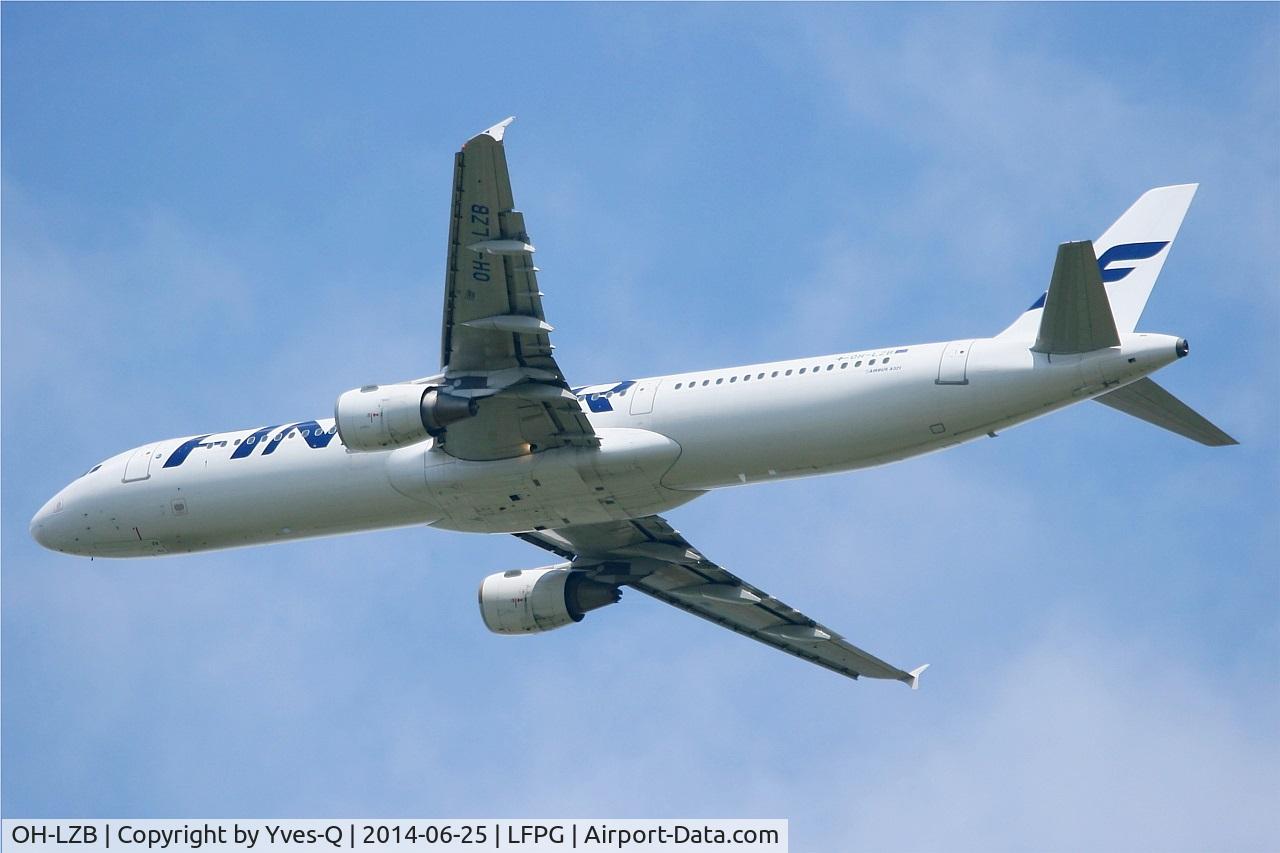 OH-LZB, 1999 Airbus A321-211 C/N 0961, Airbus A321-211, Take off rwy 27L, Roissy Charles De Gaulle airport (LFPG-CDG)