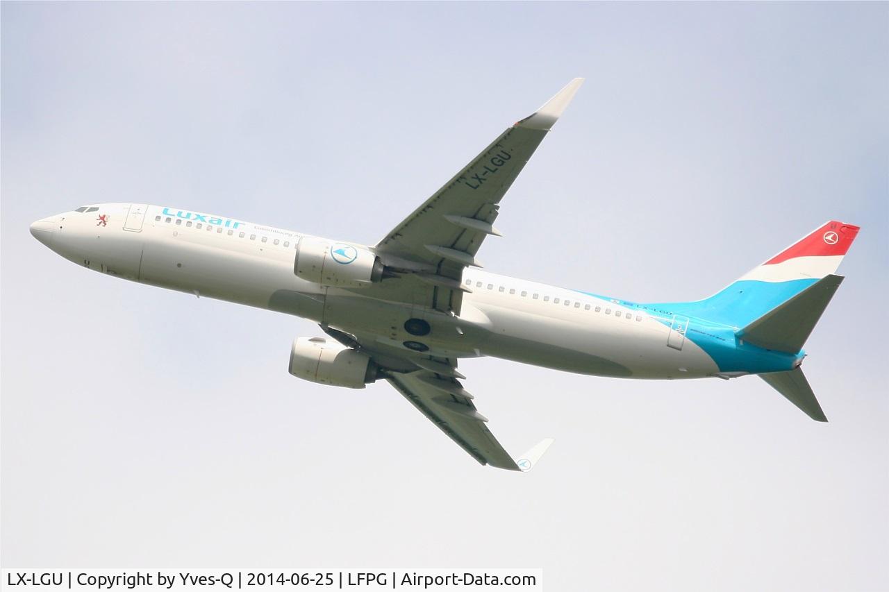 LX-LGU, 2012 Boeing 737-8C9 C/N 41047, Boeing 737-8C9, Take-off Rwy 27L, Roissy Charles De Gaulle Airport (LFPG-CDG)