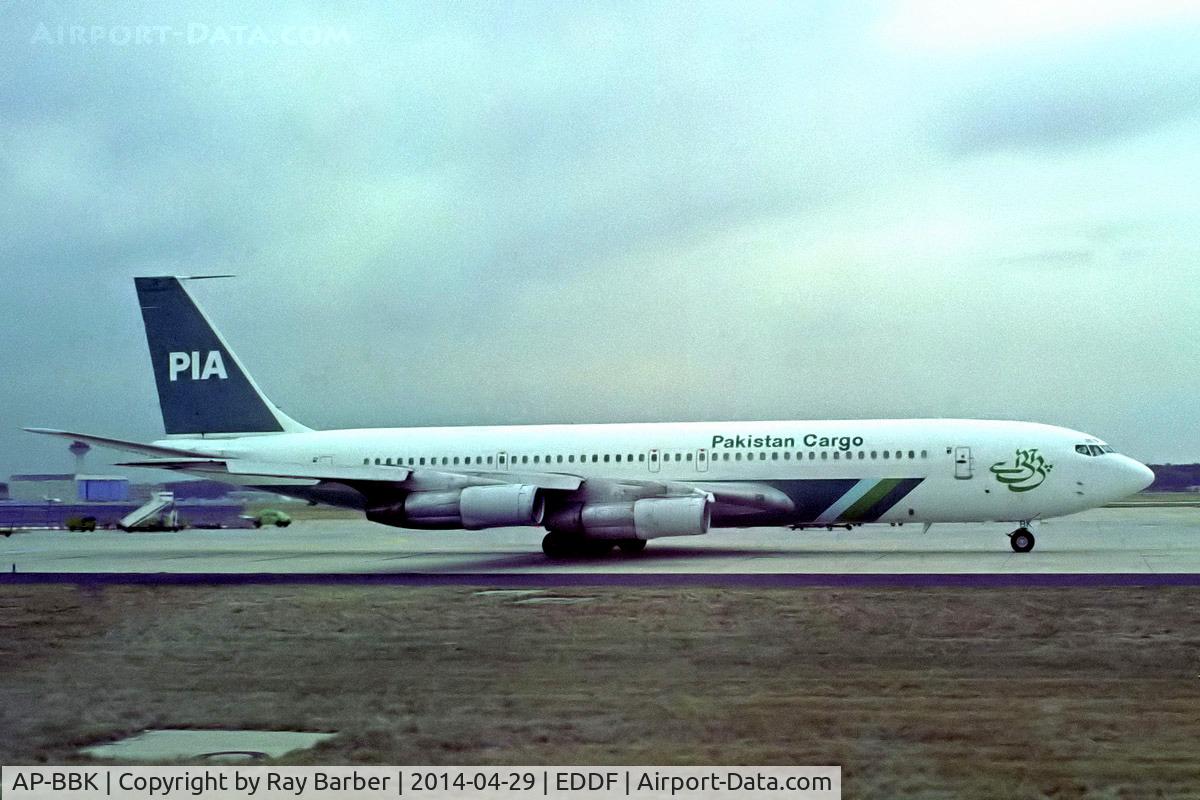 AP-BBK, 1968 Boeing 707-323C C/N 19576, Boeing 707-323C [19576] (Pakistan International Airlines Cargo) Frankfurt~D 07/09/1993. From a slide.