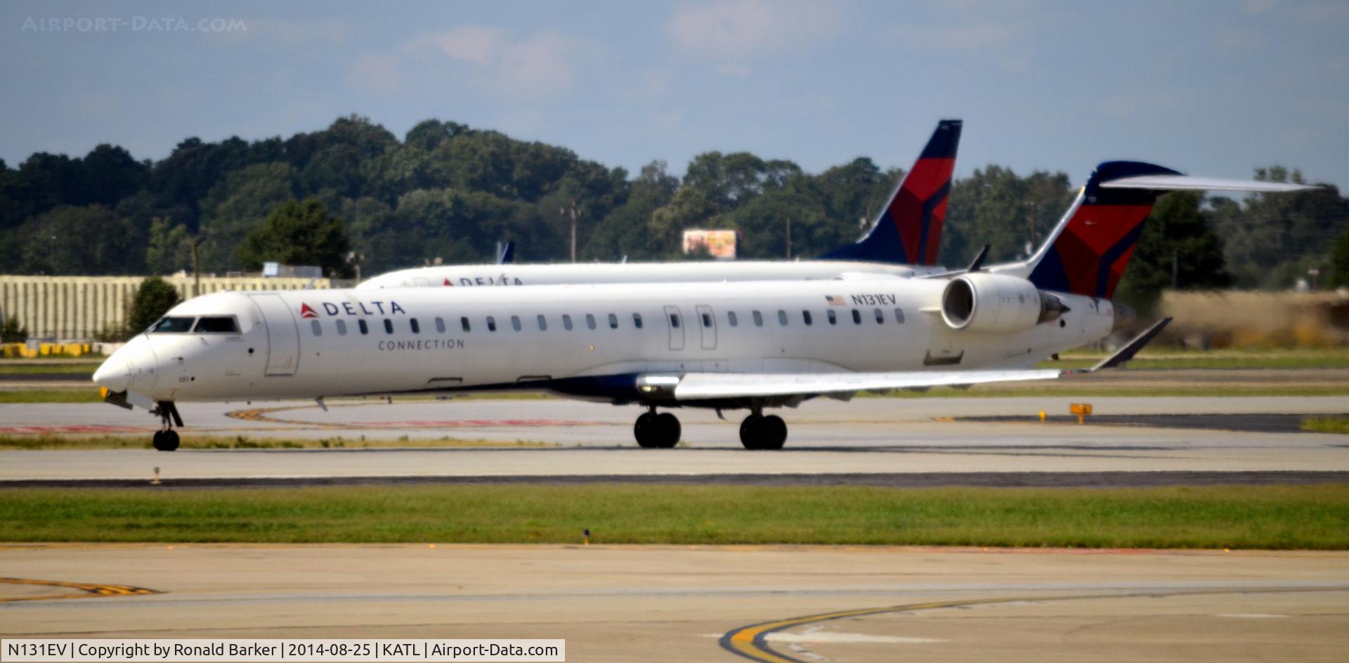 N131EV, 2008 Bombardier CRJ-900ER (CL-600-2D24) C/N 15217, Takeoff ATL