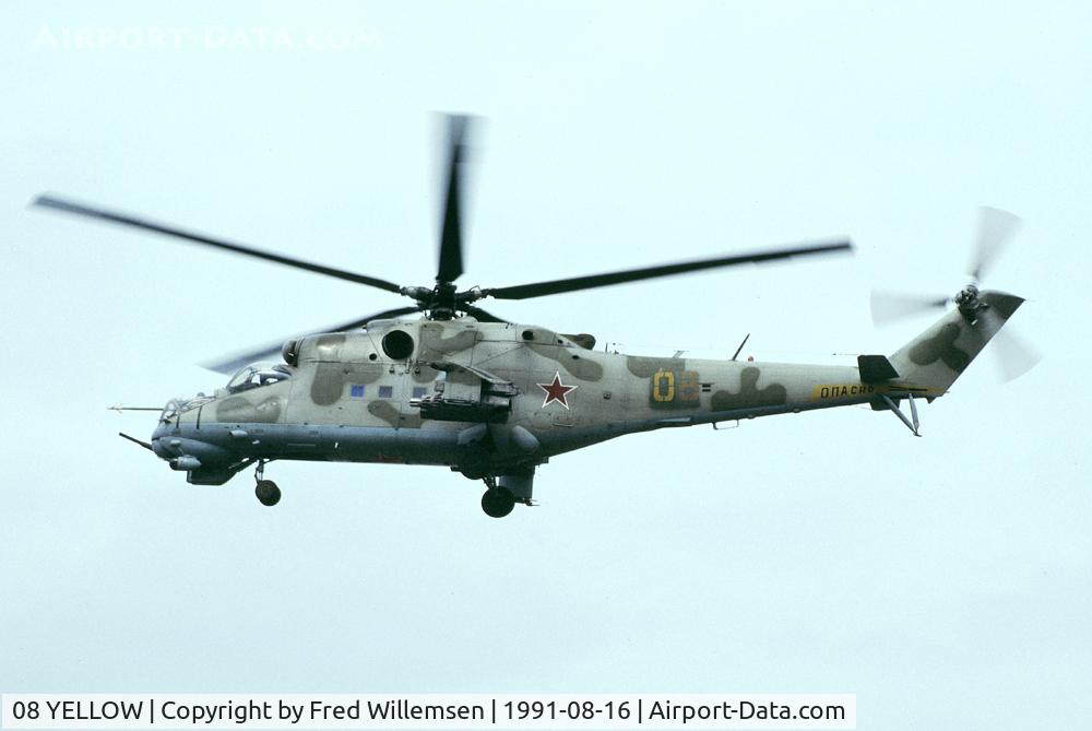 08 YELLOW, Mil Mi-24V Hind E C/N 0000, At Weimar-Nohra
