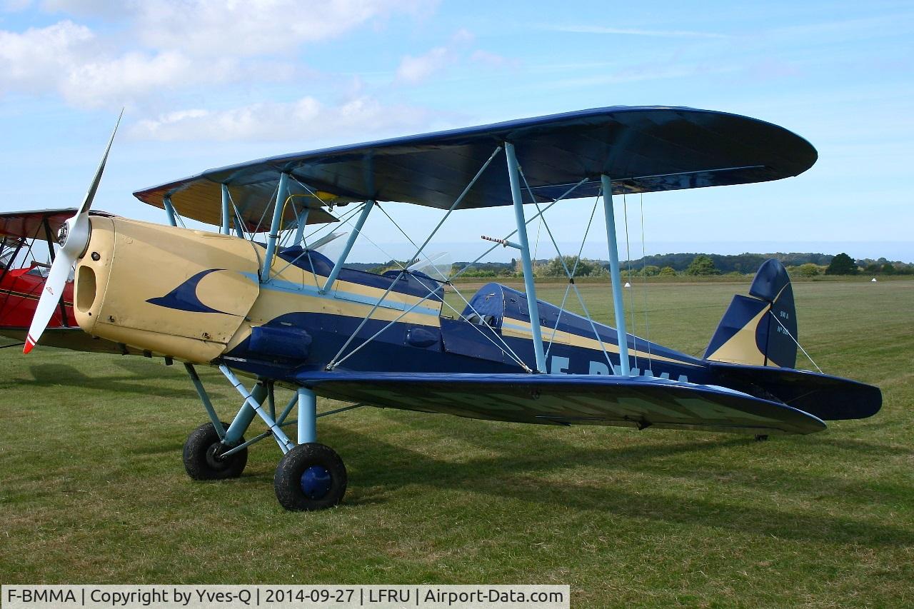 F-BMMA, Stampe-Vertongen SV-4A C/N 630, Stampe-Vertongen SV-4A, Static display, Morlaix-Ploujean airport (LFRU-MXN) air show in september 2014
