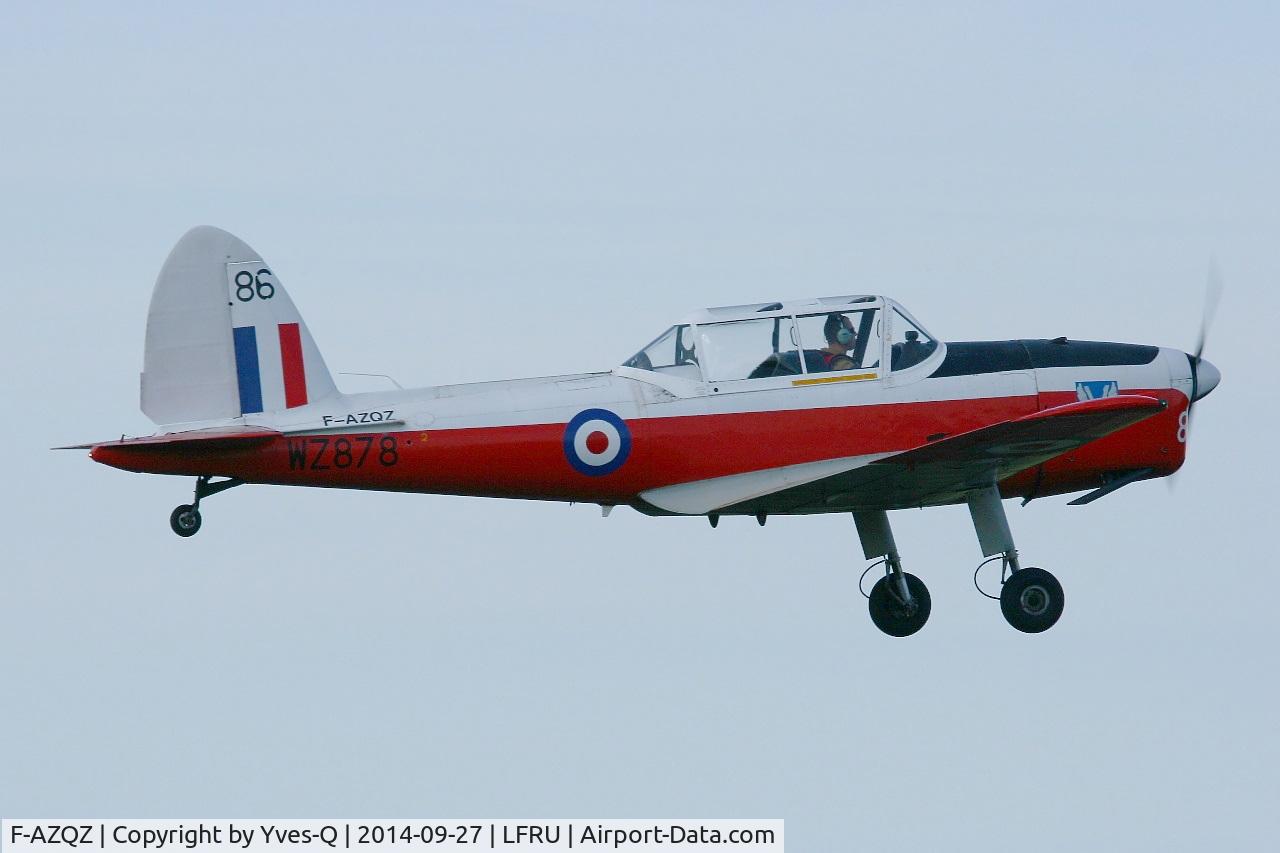 F-AZQZ, 1953 De Havilland DHC-1 Chipmunk T.10 C/N C1/0916, De Havilland DHC-1 Chipmunk T.10, On display, Morlaix-Ploujean airport (LFRU-MXN) air show 2014