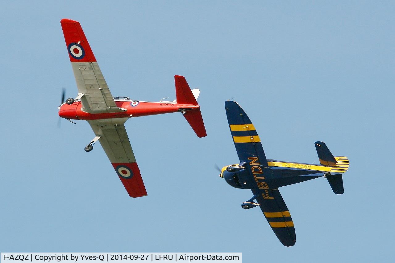 F-AZQZ, 1953 De Havilland DHC-1 Chipmunk T.10 C/N C1/0916, De Havilland DHC-1 Chipmunk T.10, On display, Morlaix-Ploujean airport (LFRU-MXN) air show 2014