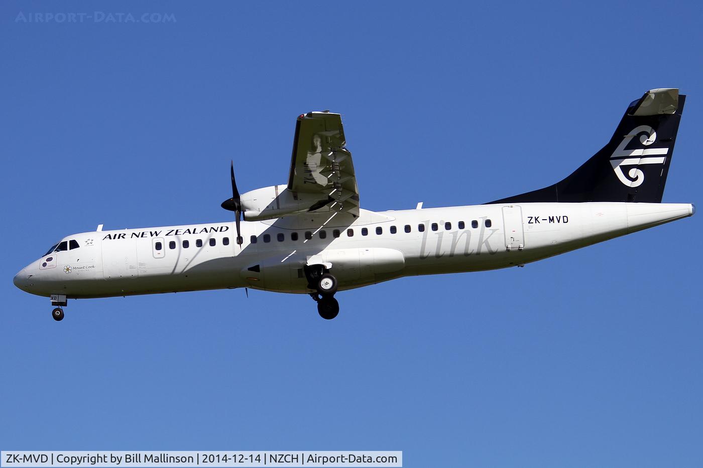 ZK-MVD, 2013 ATR 72-600 C/N 1117, finals to 02