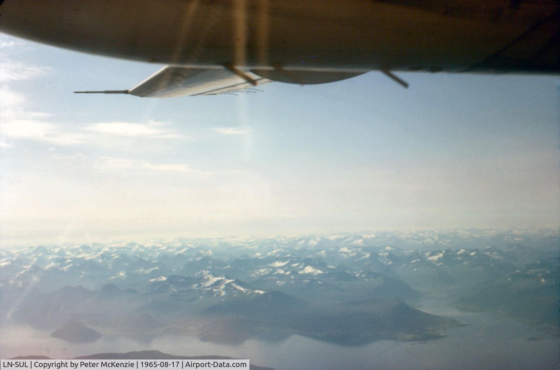 LN-SUL, 1964 Fokker F.27-100 Friendship C/N 10248, Early morning flight, Bergen to Trondheim via Alesund.
17th August 1966.