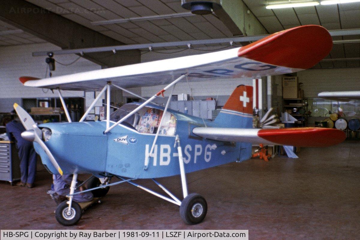 HB-SPG, 1969 Mignet HM.19C Pou-du-Ciel C/N 01, Mignet HM.19C Pou-du-Ciel [01] Birrfeld~HB 11/09/1981. From a slide.
