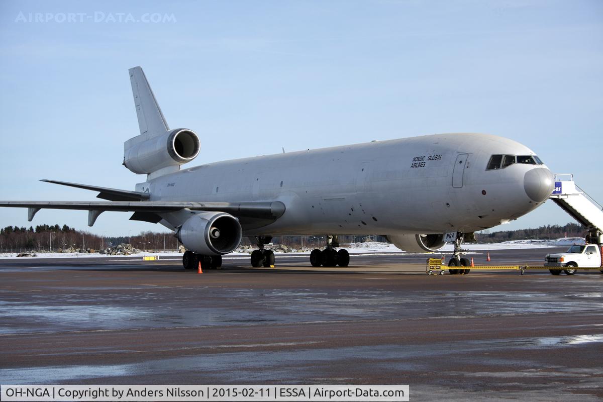 OH-NGA, 1994 McDonnell Douglas MD-11F C/N 48542, Parked at ramp R.