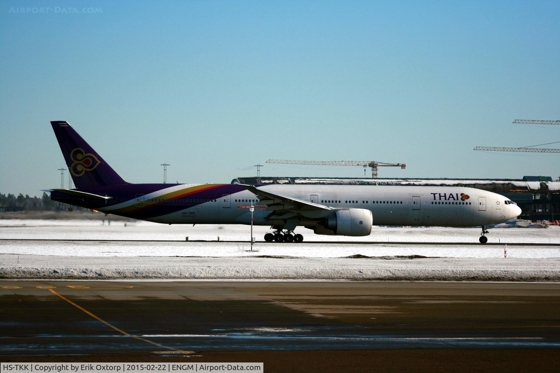 HS-TKK, 2012 Boeing 777-3AL/ER C/N 41520, HS-TKK in OSL
