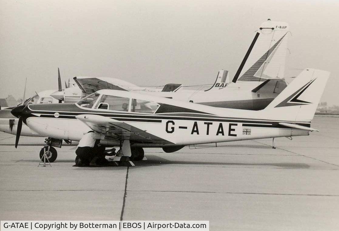 G-ATAE, 1959 Piper PA-24-250 Comanche C/N 24-1322, Ostend airport 1968. Aircraft was destroyed due to an accident on 1971-06-12.