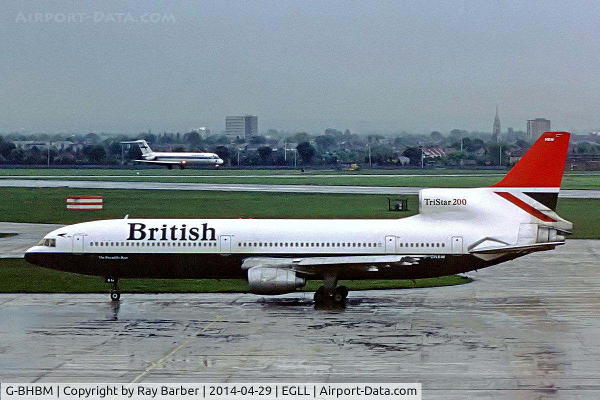 G-BHBM, 1980 Lockheed L-1011-200F Tristar C/N 193N-1198, Lockheed L-1011 Tristar 200 [1198] (British Airways) Heathrow~G (date unknown). From a slide.