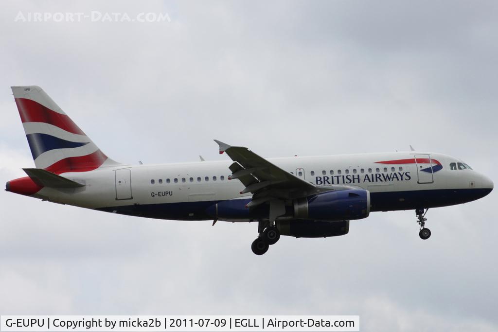 G-EUPU, 2000 Airbus A319-131 C/N 1384, Landing