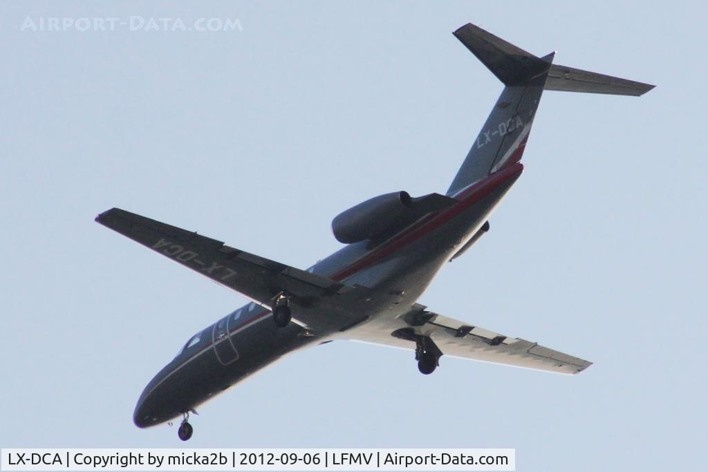 LX-DCA, 2008 Cessna 525B CitationJet CJ3 C/N 525B-0227, Landing