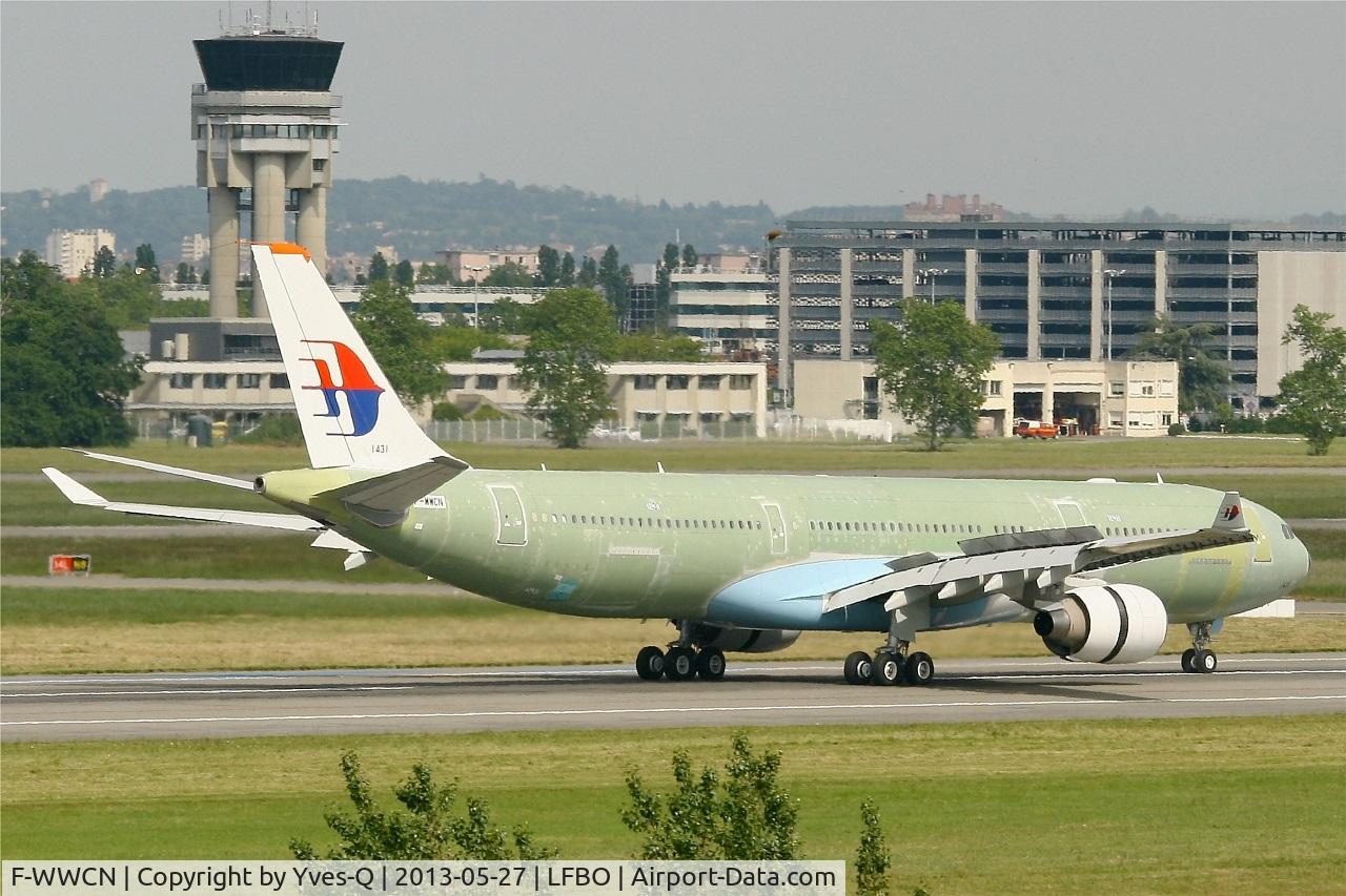 F-WWCN, 2013 Airbus A330-323X C/N 1431, Airbus A330-323X, Reverse thrust landing rwy 14R, Toulouse-Blagnac Airport (LFBO-TLS)