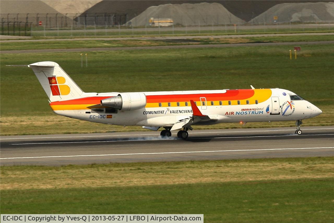 EC-IDC, 2002 Bombardier CRJ-200ER (CL-600-2B19) C/N 7622, Canadair Regional Jet CRJ-200ER, Landing Rwy 14R, Toulouse Blagnac Airport (LFBO-TLS)
