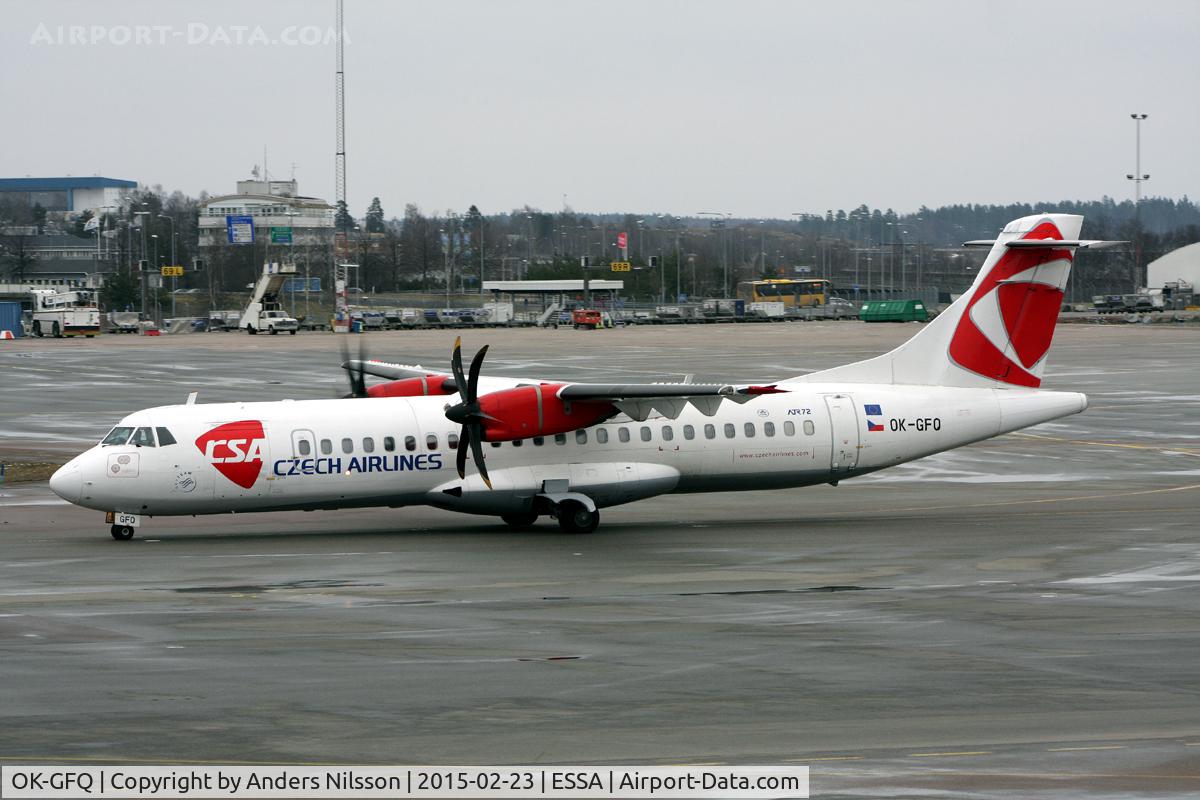 OK-GFQ, 2001 ATR 72-212A C/N 674, Arriving from Prague as OK490.
