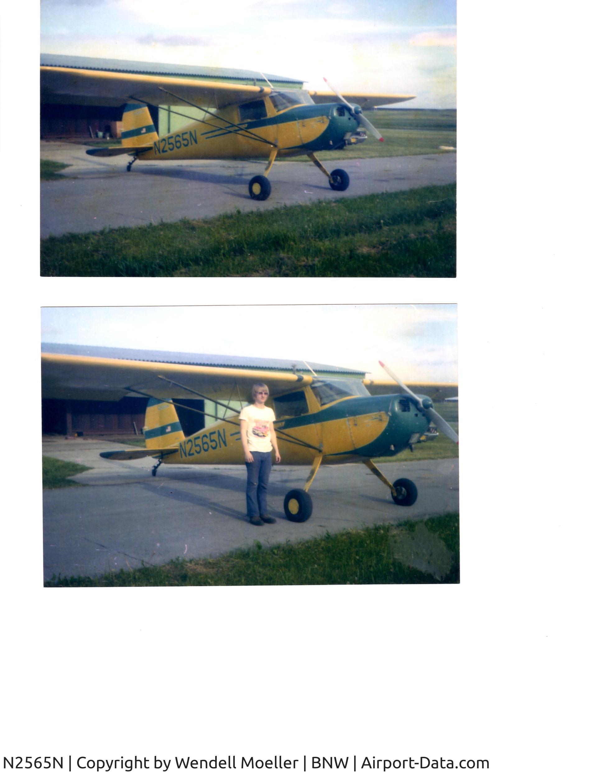 N2565N, 1947 Cessna 120 C/N 12821, Got my Commercial and CFI in 2565N in 1974/1975.  Now a 737 Pilot for United.