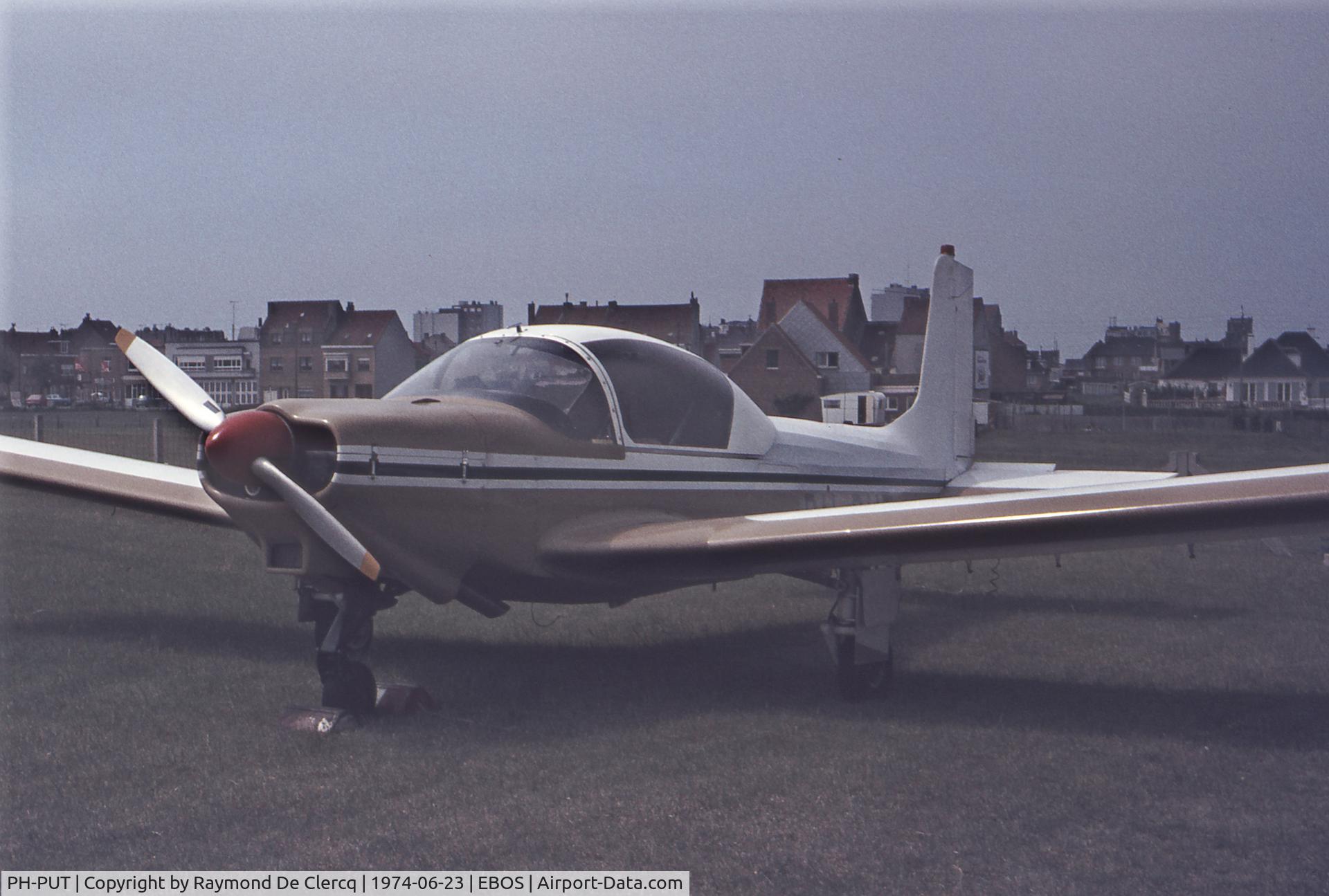 PH-PUT, 1962 Wassmer WA-40 Super IV C/N 47, Ostend airport 1974.