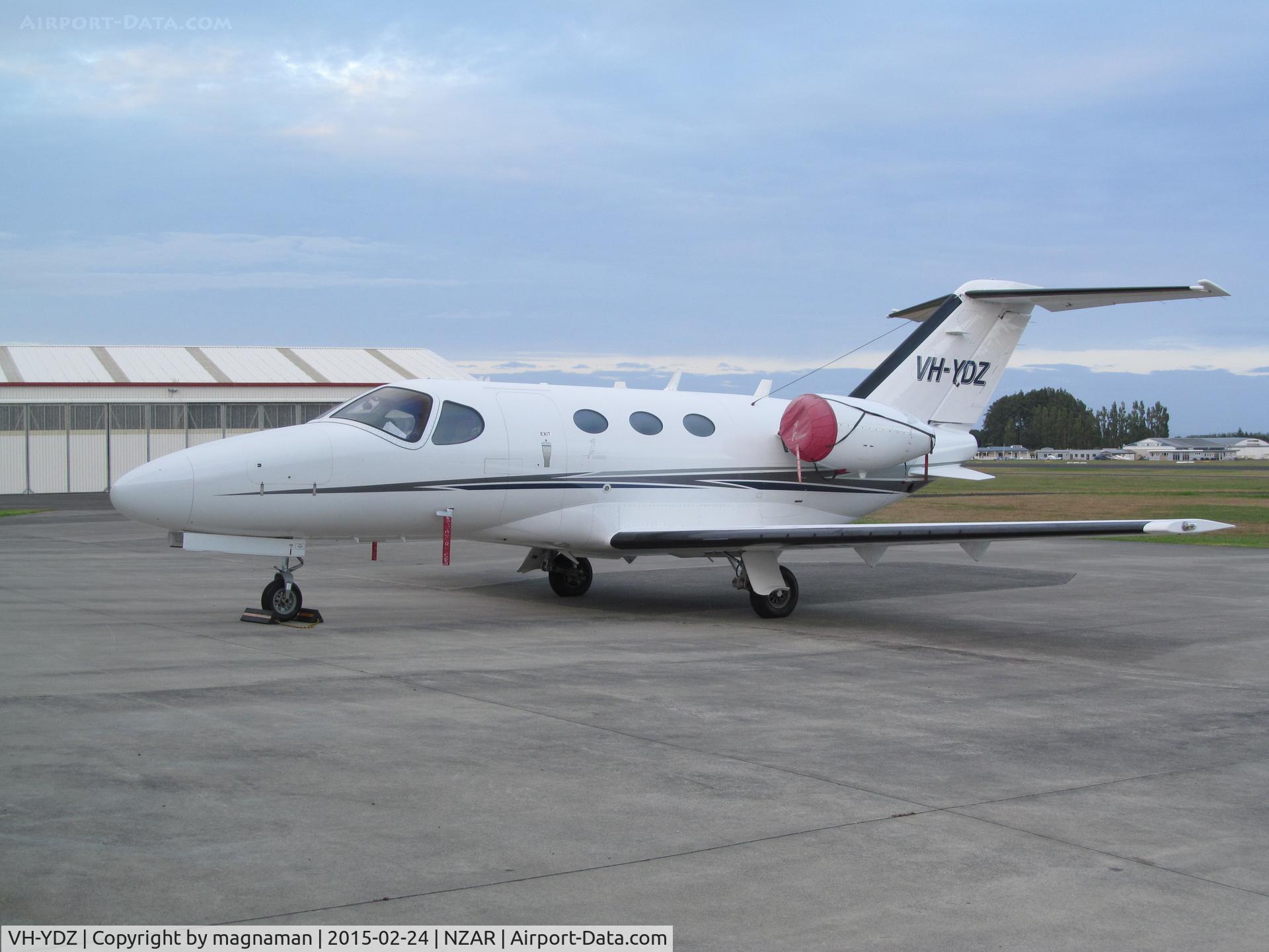 VH-YDZ, 2008 Cessna 510 Citation Mustang Citation Mustang C/N 510-0070, At Ardmore following delivery to new owner last night via AKL. To become ZK- registered.