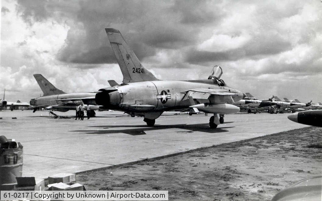 61-0217, 1961 Republic F-105D Thunderchief C/N D412, The plane in the background is 61-0217.