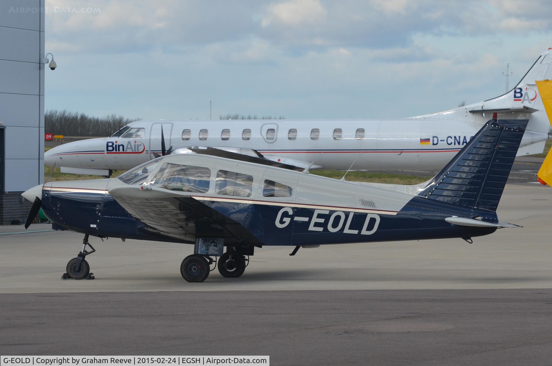 G-EOLD, 1985 Piper PA-28-161 Cherokee Warrior II C/N 28-8516030, Parked at Norwich.