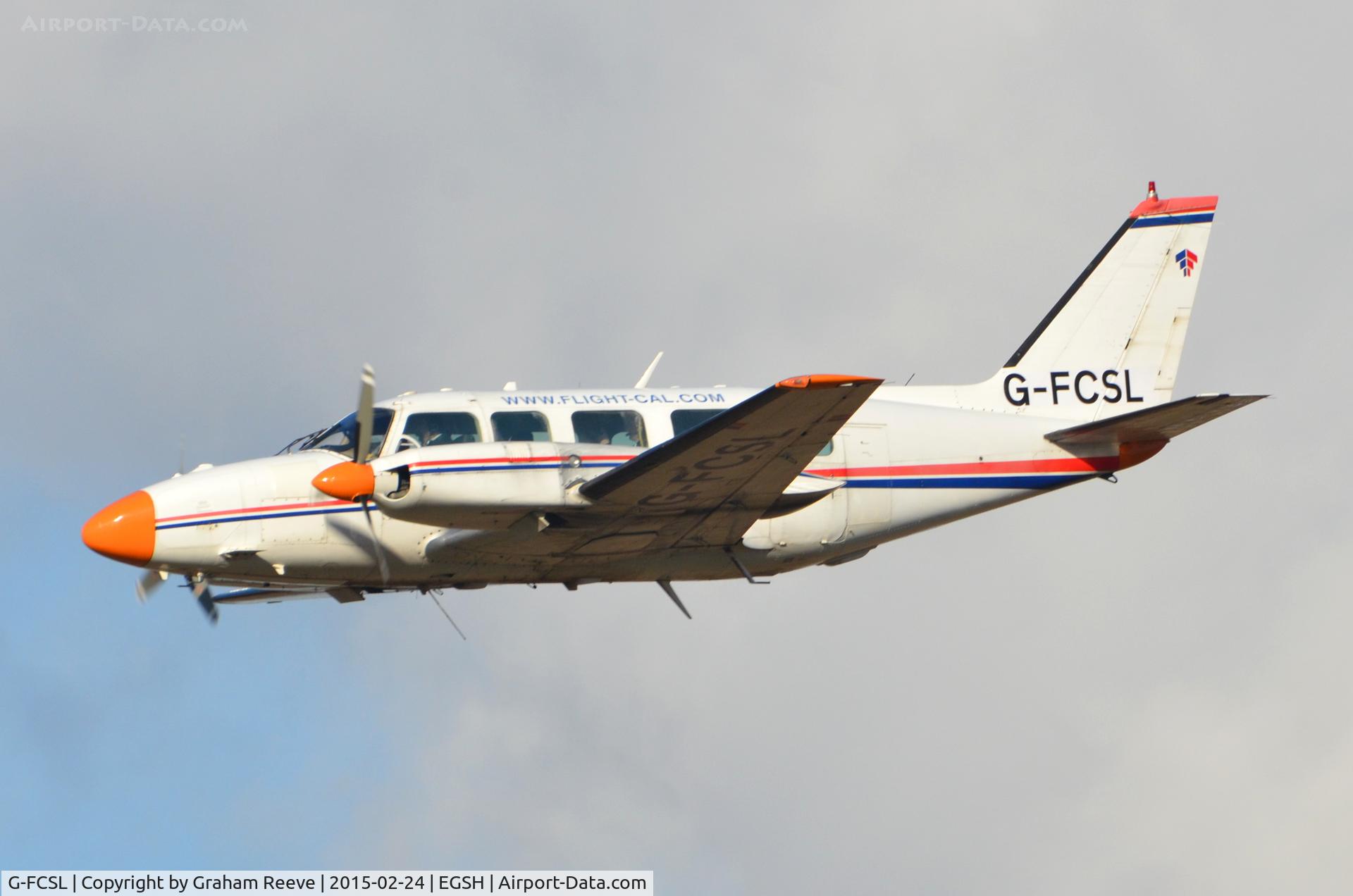 G-FCSL, 1972 Piper PA-31-350 Chieftain C/N 31-7852052, Engaged in calibration work at Norwich.