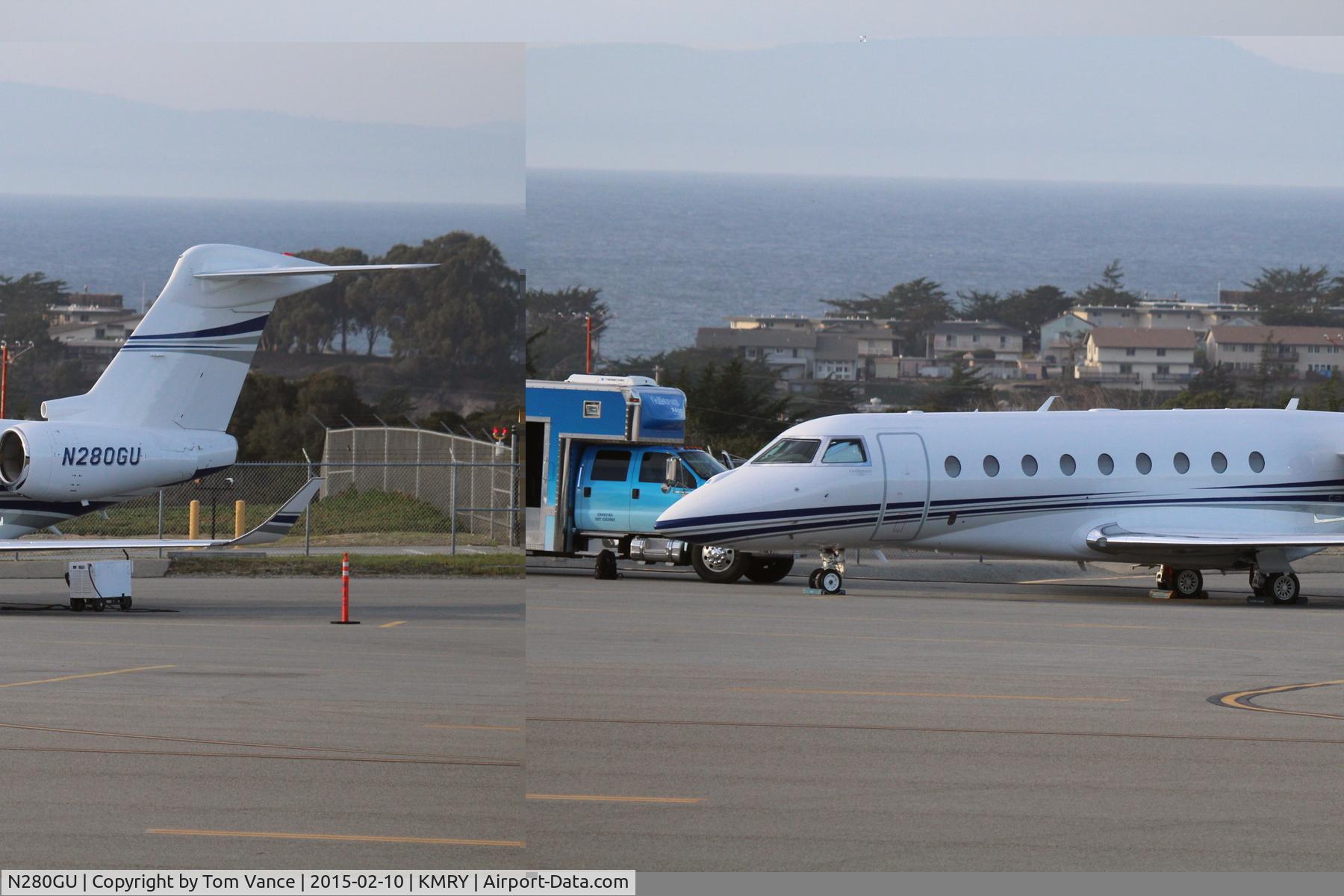 N280GU, 2014 Israel Aircraft Industries Gulfstream G280 C/N 2041, KMRY - 2015 AT&T pro Am Golf weekend,