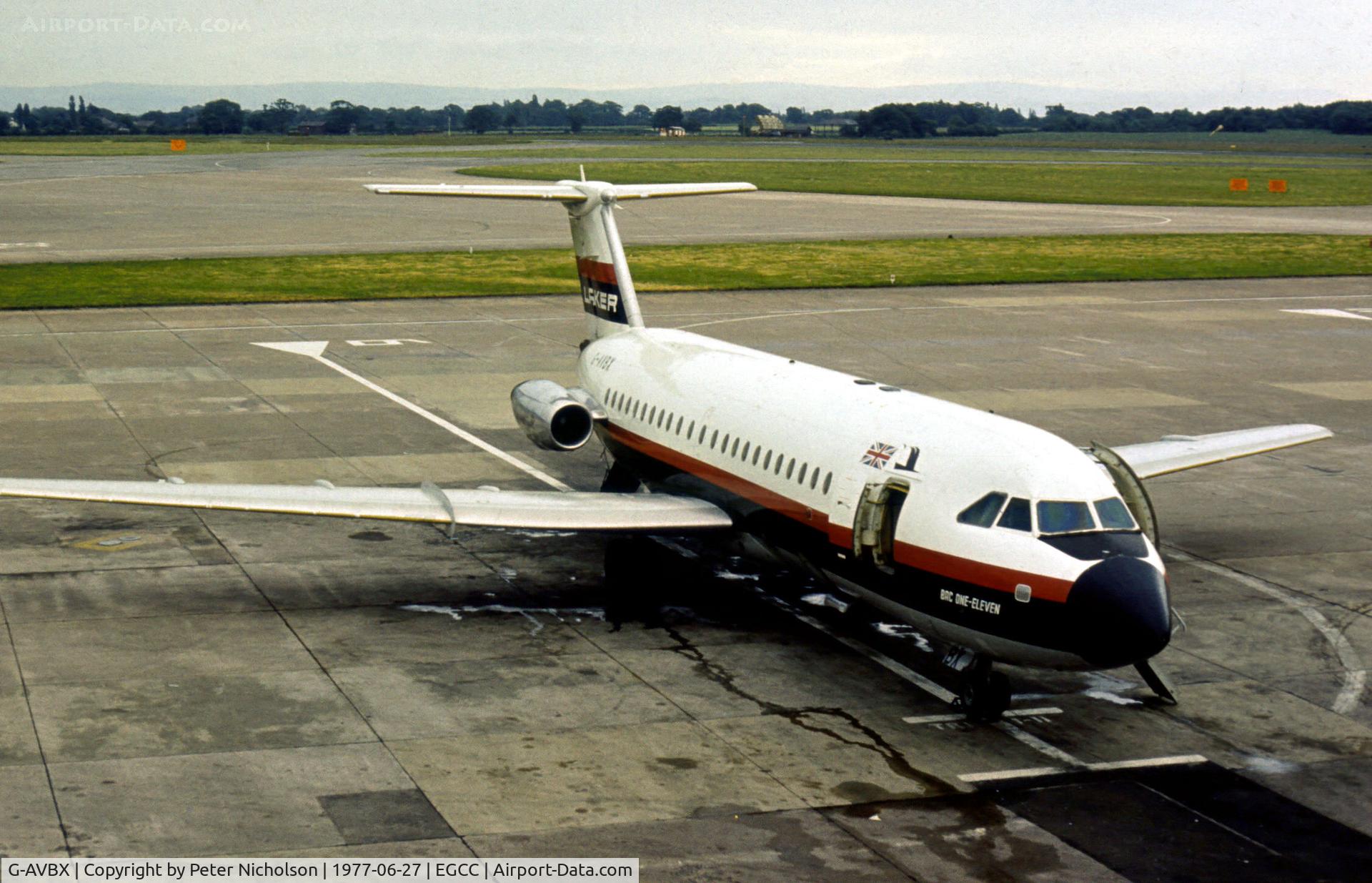G-AVBX, 1967 BAC 111-320AZ One-Eleven C/N BAC.109, Another view of this Laker Airways One Eleven 320 seen at Manchester in the Summer of 1977.