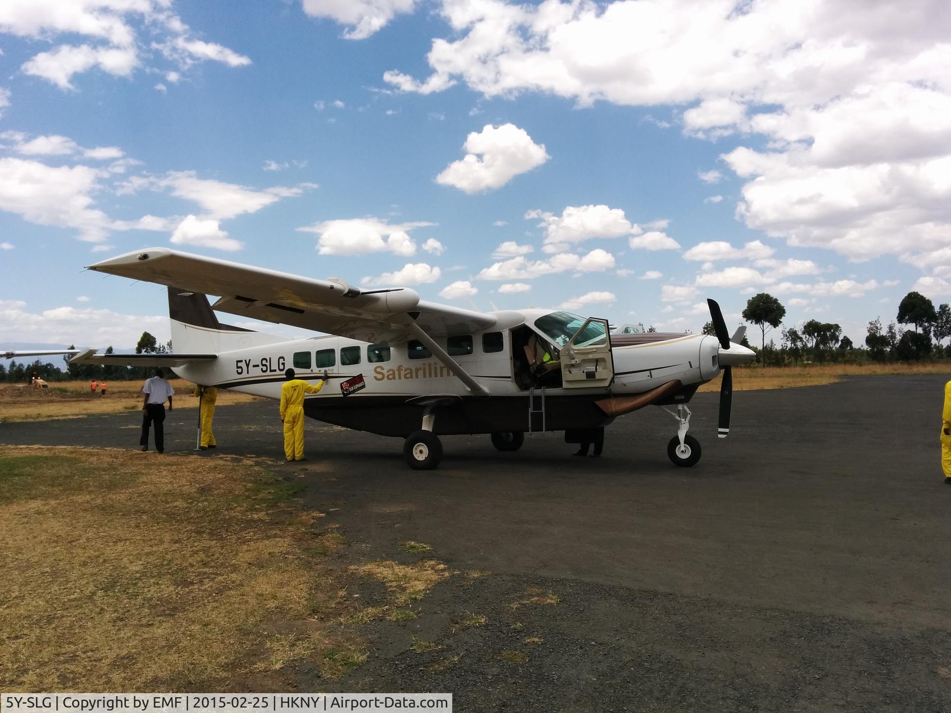 5Y-SLG, 2010 Cessna 208B Grand Caravan C/N 208B2241, Parked at Nanyuki airfield, Kenya