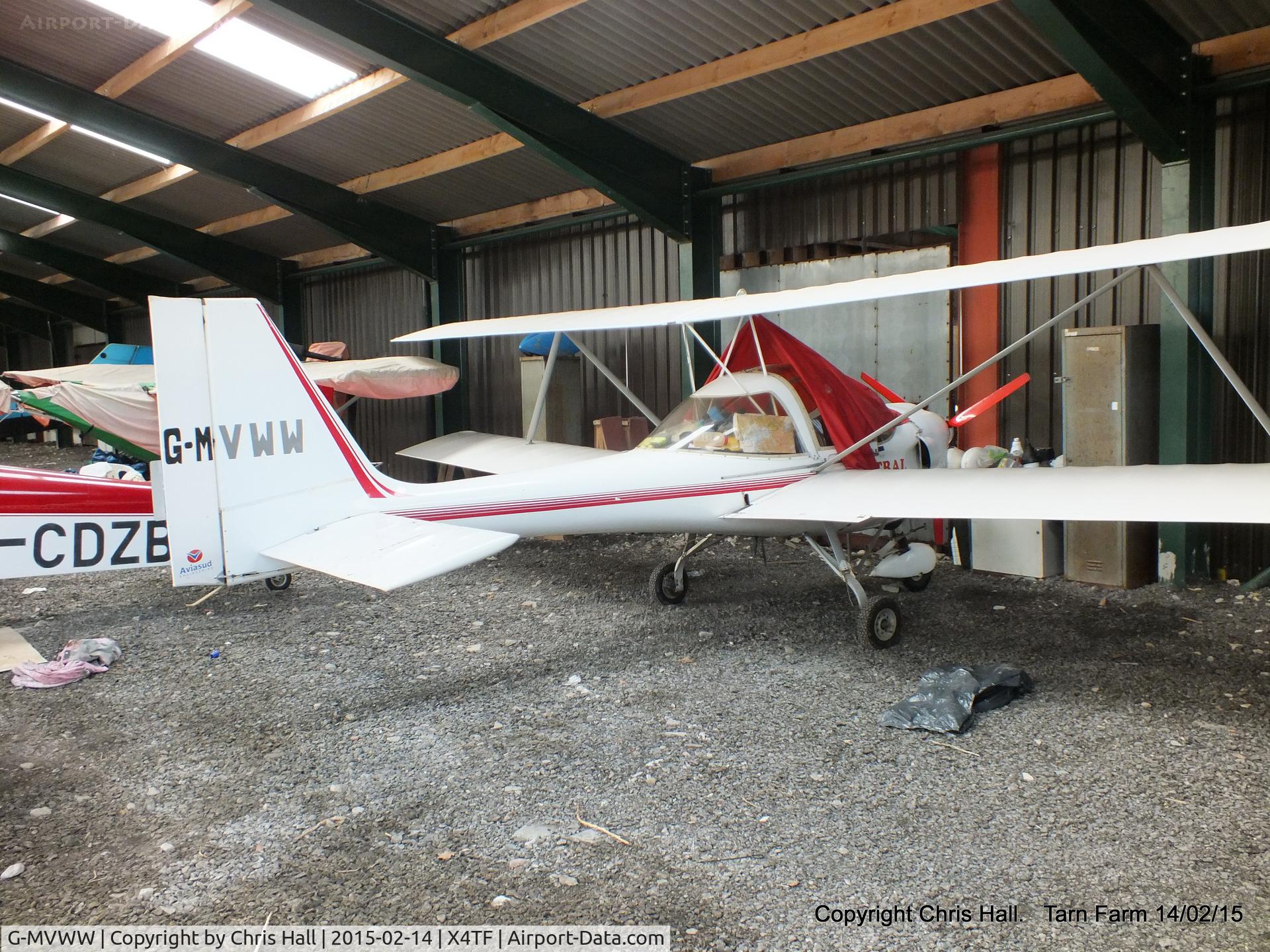 G-MVWW, 1988 Aviasud Mistral C/N BMAA/HB/005, at Rossall Field, Tarn Farm