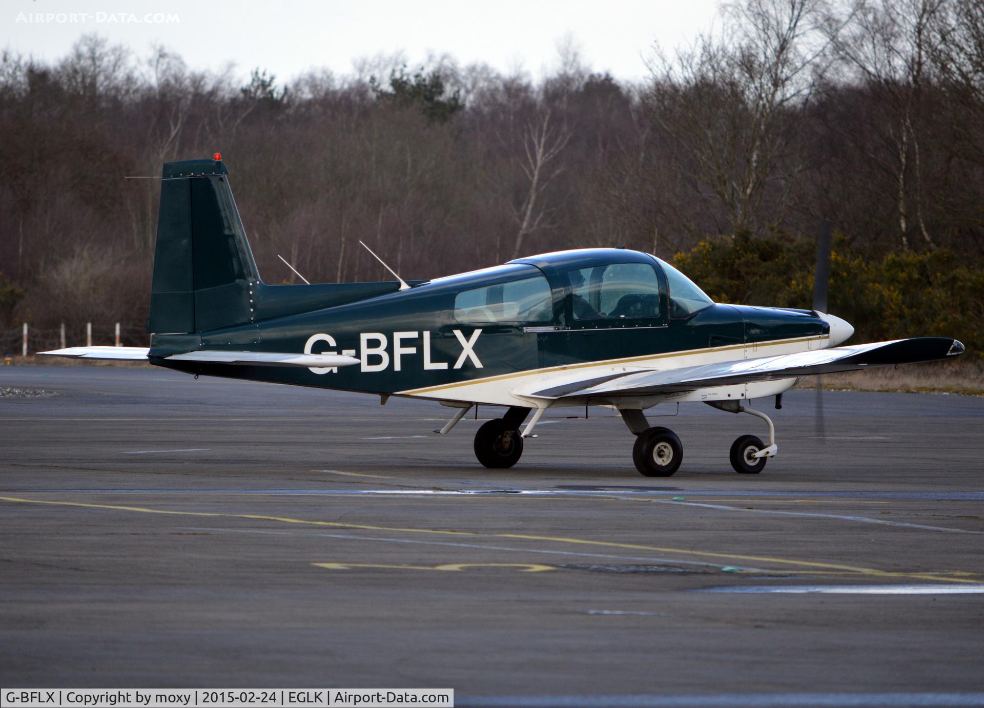 G-BFLX, 1978 Grumman American AA-5A Cheetah C/N AA5A-0524, Grumman AA5A at Blackbushe. Ex N6147A