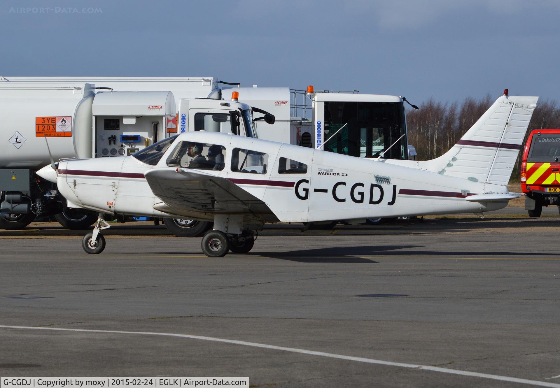 G-CGDJ, 1981 Piper PA-28-161 Cherokee Warrior II C/N 28-8116256, Cherokee Warrior II at Blackbushe.