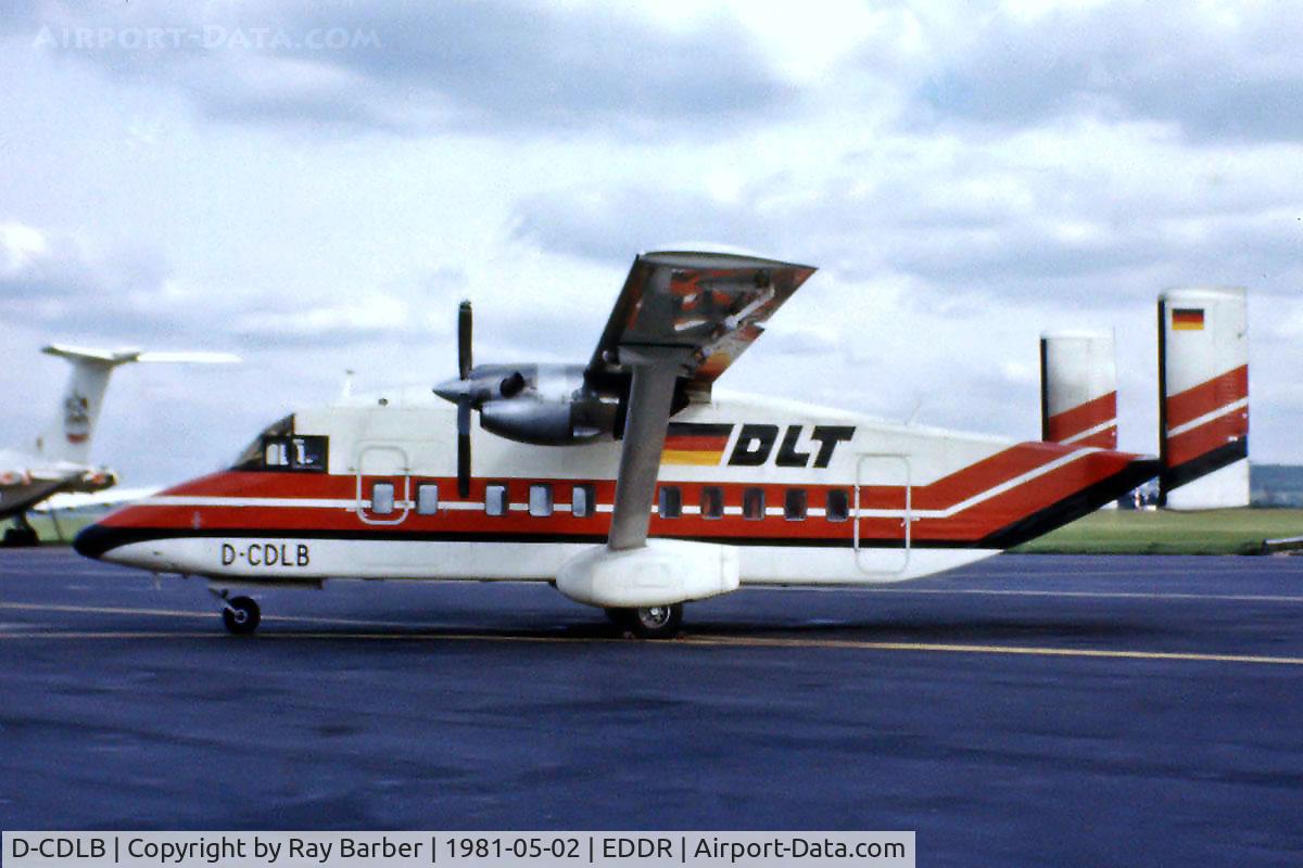 D-CDLB, 1978 Short SD3-30 C/N SH3016, D-CDLB   Short SD-330 [SH3016] (DLT} Saarbrucken~D 02/05/1981. From a slide.