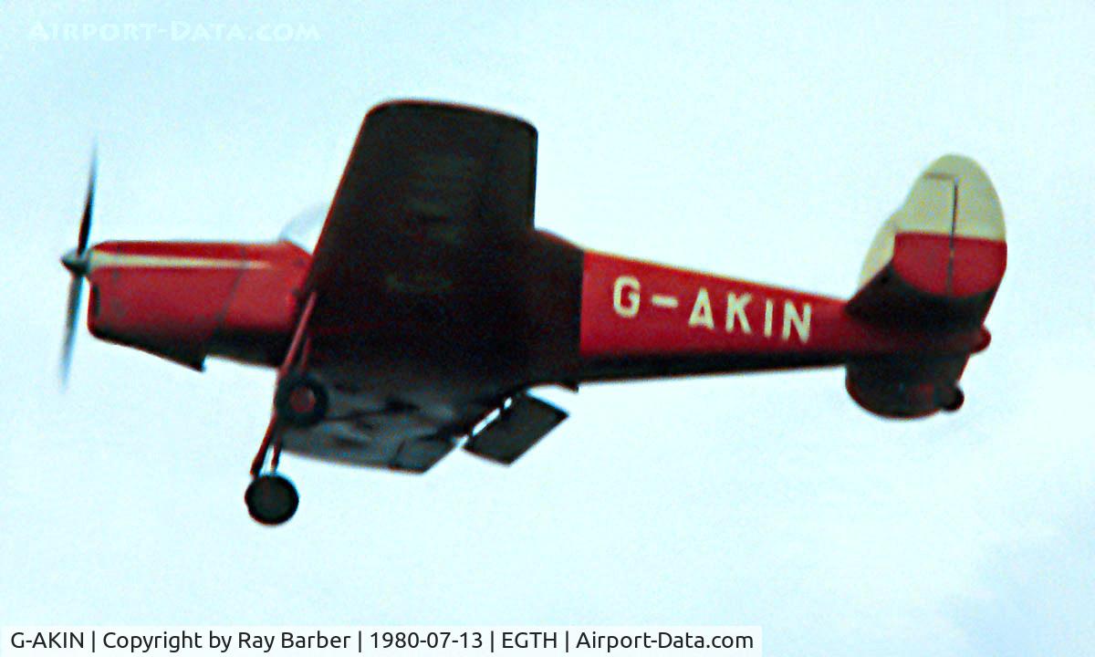 G-AKIN, 1947 Miles M38 Messenger 2A C/N 6728, Miles M.38 Messenger 2A [6728] Old Warden~G 13/07/1980. From a slide.