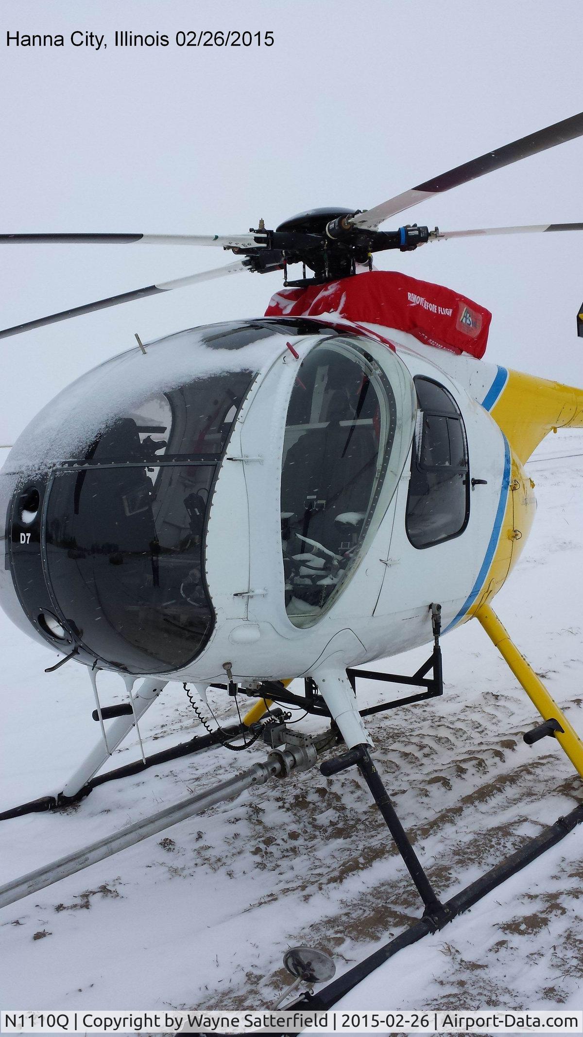 N1110Q, 1981 Hughes 369D C/N 611011D, Hanna City, Illinois 02/26/2015