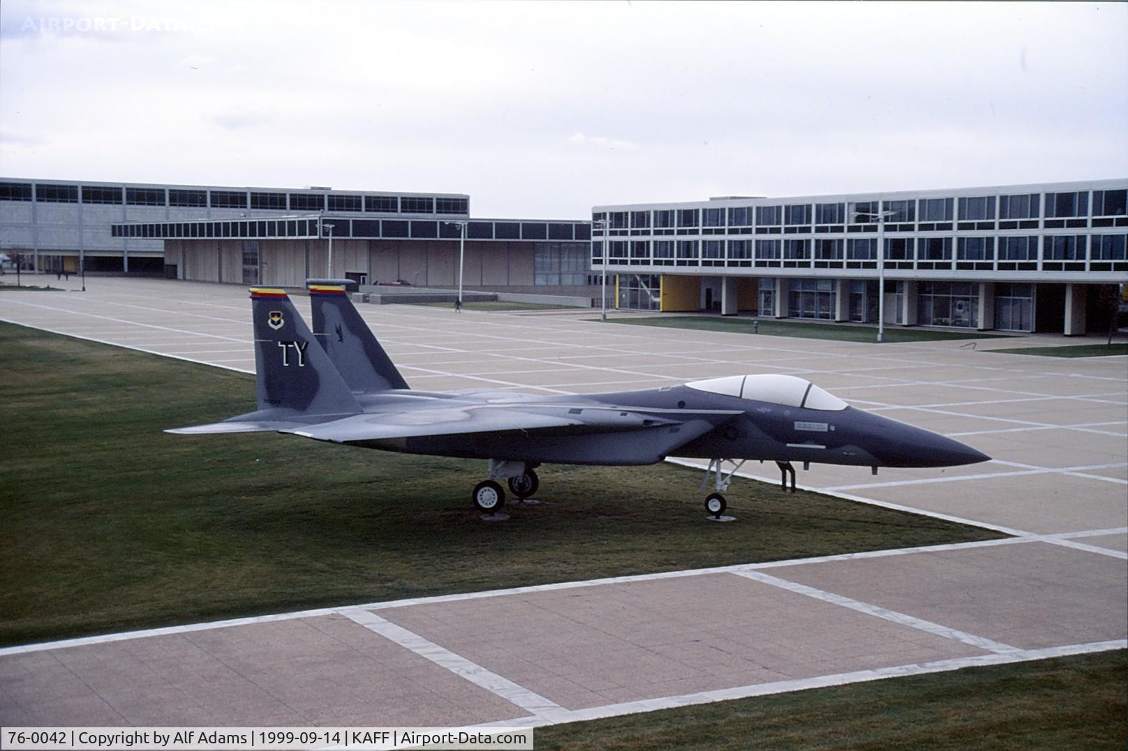 76-0042, 1976 McDonnell Douglas F-15A Eagle C/N 0224/A194, At the USAF Academy, Colorado Springs, Colorado in Sep 1999.