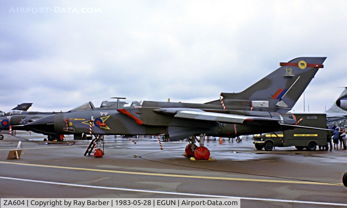 ZA604, 1982 Panavia Tornado GR.1 C/N 131/BT027/3068, BAe/Panavia Tornado GR.1 [BT027] (Royal Air Force) RAF Mildenhall~G 28/05/1983. From a slide.