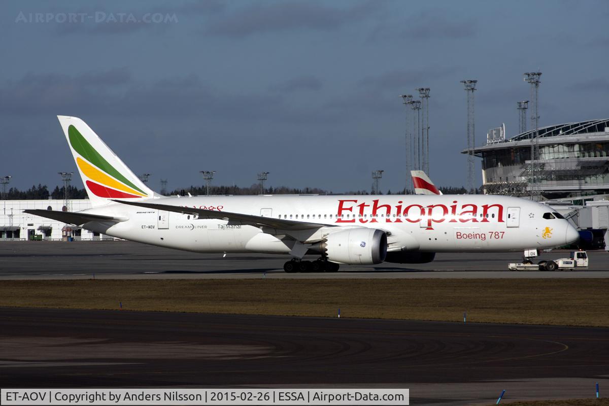 ET-AOV, 2014 Boeing 787-8 Dreamliner Dreamliner C/N 34750, Towed to stand 69.