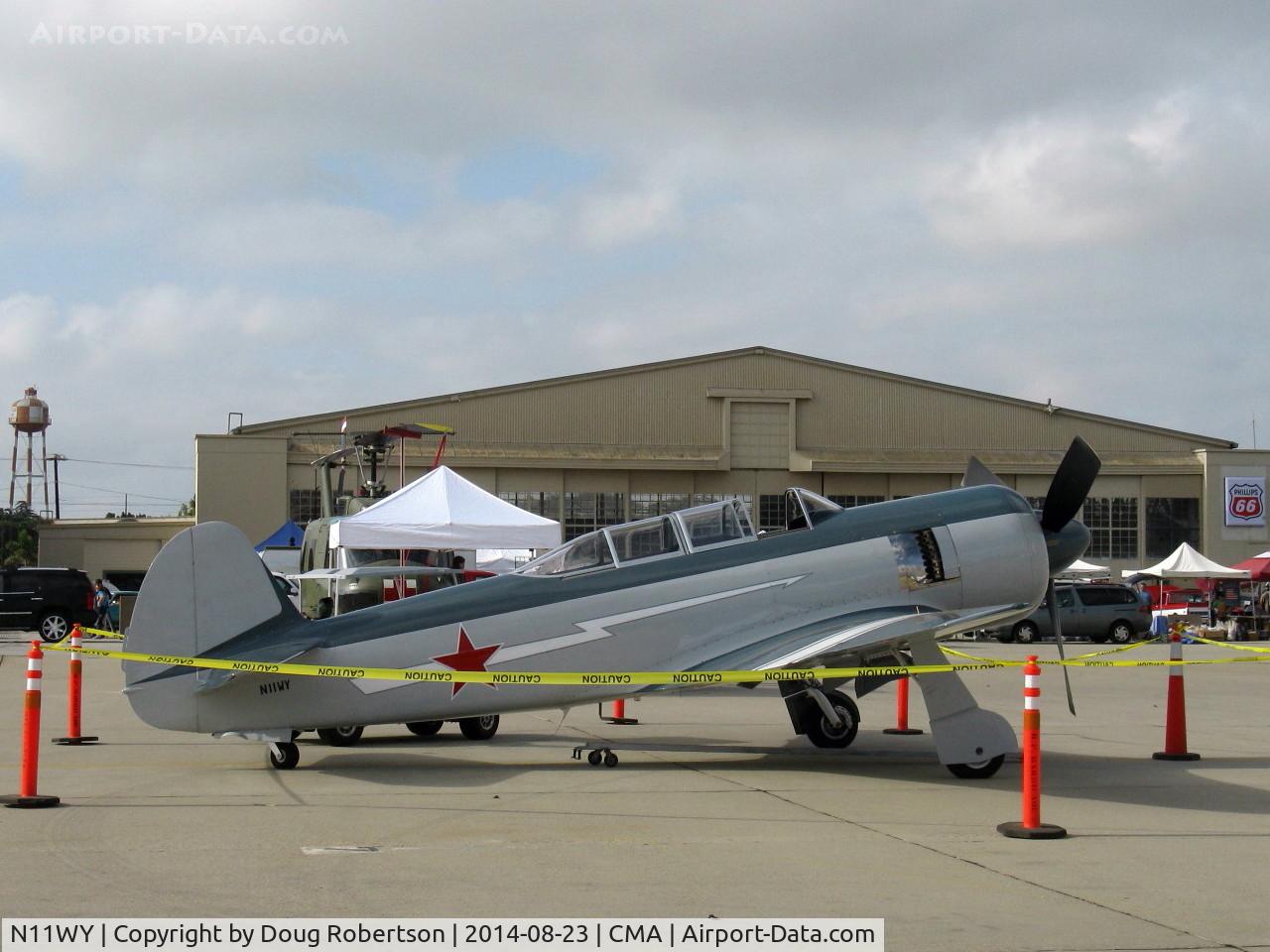 N11WY, 1995 Yakovlev Yak-11 Replica C/N 001, 1995 Wainwright Replica YAK, Pratt & Whitney R-2000 Twin Wasp 1,350 Hp, tandem seats, Experimental Class one-off
