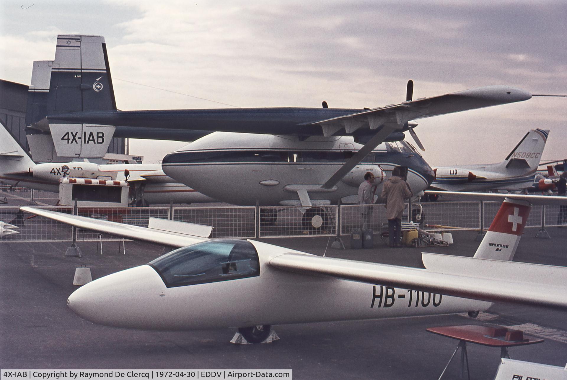 4X-IAB, 1972 Israel Aircraft Industries IAI-201 Arava C/N 0004, Hanover show 1972.