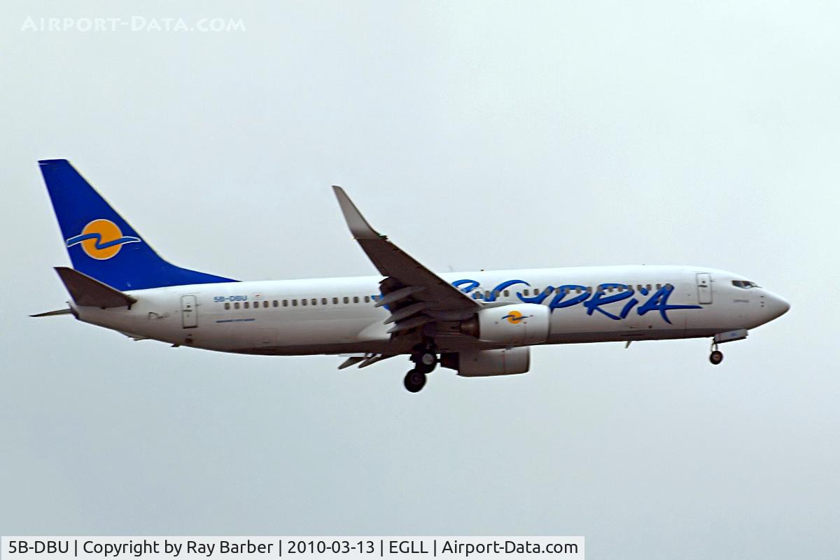 5B-DBU, 2003 Boeing 737-8Q8 C/N 32796, Boeing 737-8Q8 [32796] (Eurocypria) Home~G 13/03/2010. On approach 27L.