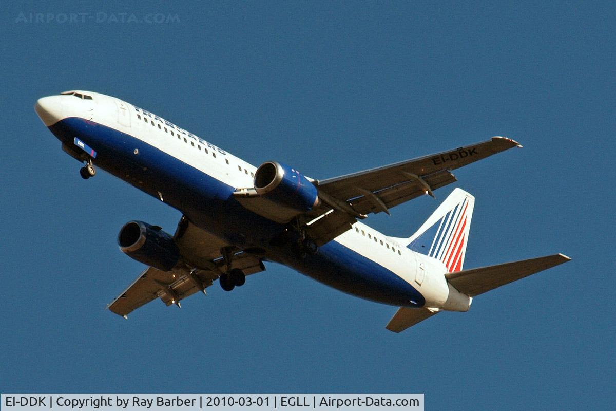 EI-DDK, 1989 Boeing 737-4S3 C/N 24165, Boeing 737-4S3 [24165] (Transaero Airlines) Home~G 01/03/2010. On approach 27R.