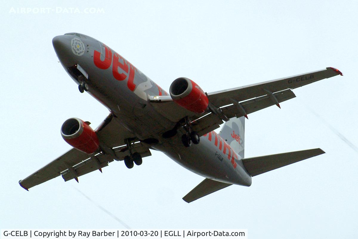 G-CELB, 1986 Boeing 737-377 C/N 23664, Boeing 737-377 [23664] (Jet 2) Home~G 20/03/2010. On approach 27R.