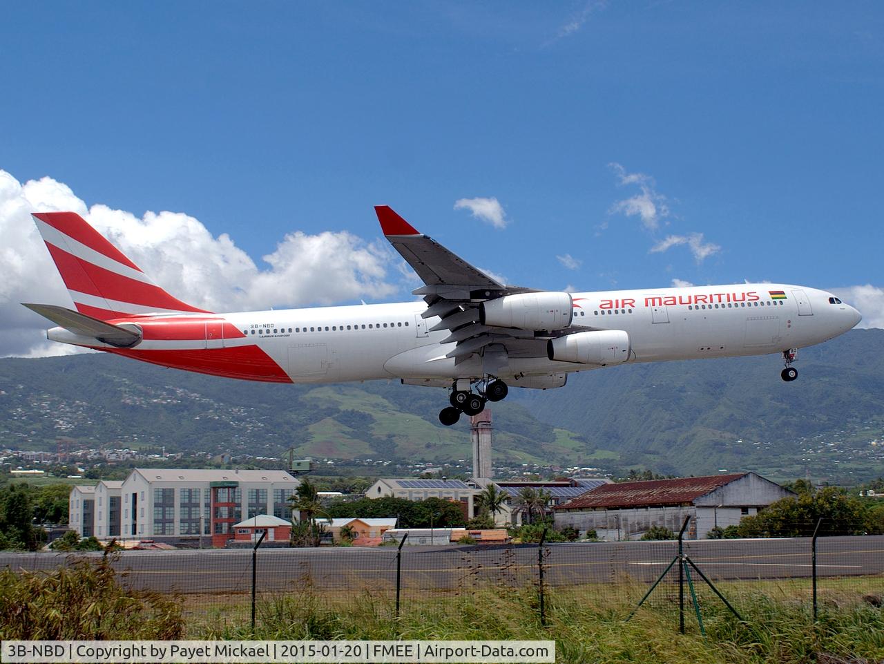 3B-NBD, 1997 Airbus A340-313 C/N 194, Landing rwy 30