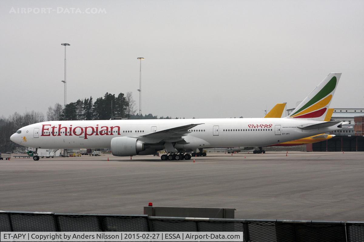 ET-APY, 2013 Boeing 777-36N/ER C/N 42102, Parked at ramp R.